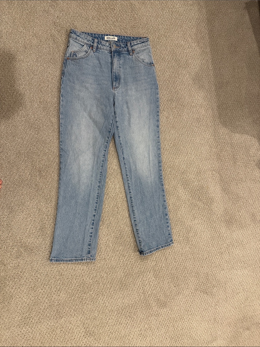 ROLLA'S Light Wash Straight-Leg Jeans